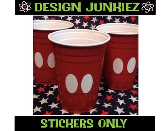 DIY stickers for Mickey cups