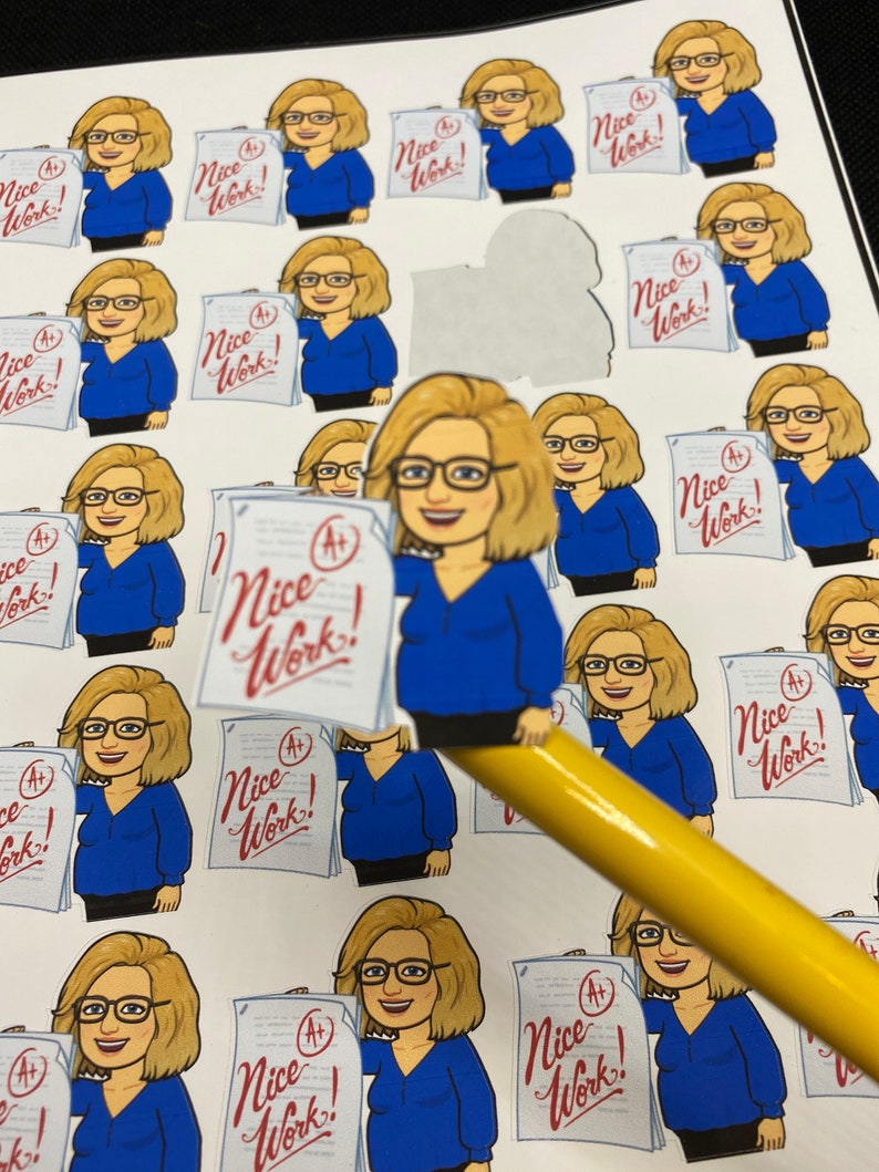 CUSTOM Teacher Reward Bitmoji Stickers. SET OF 100 Etsy