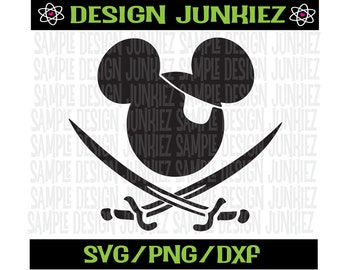Pirate Mickey  ARGH  SVG PNG Cut FIle
