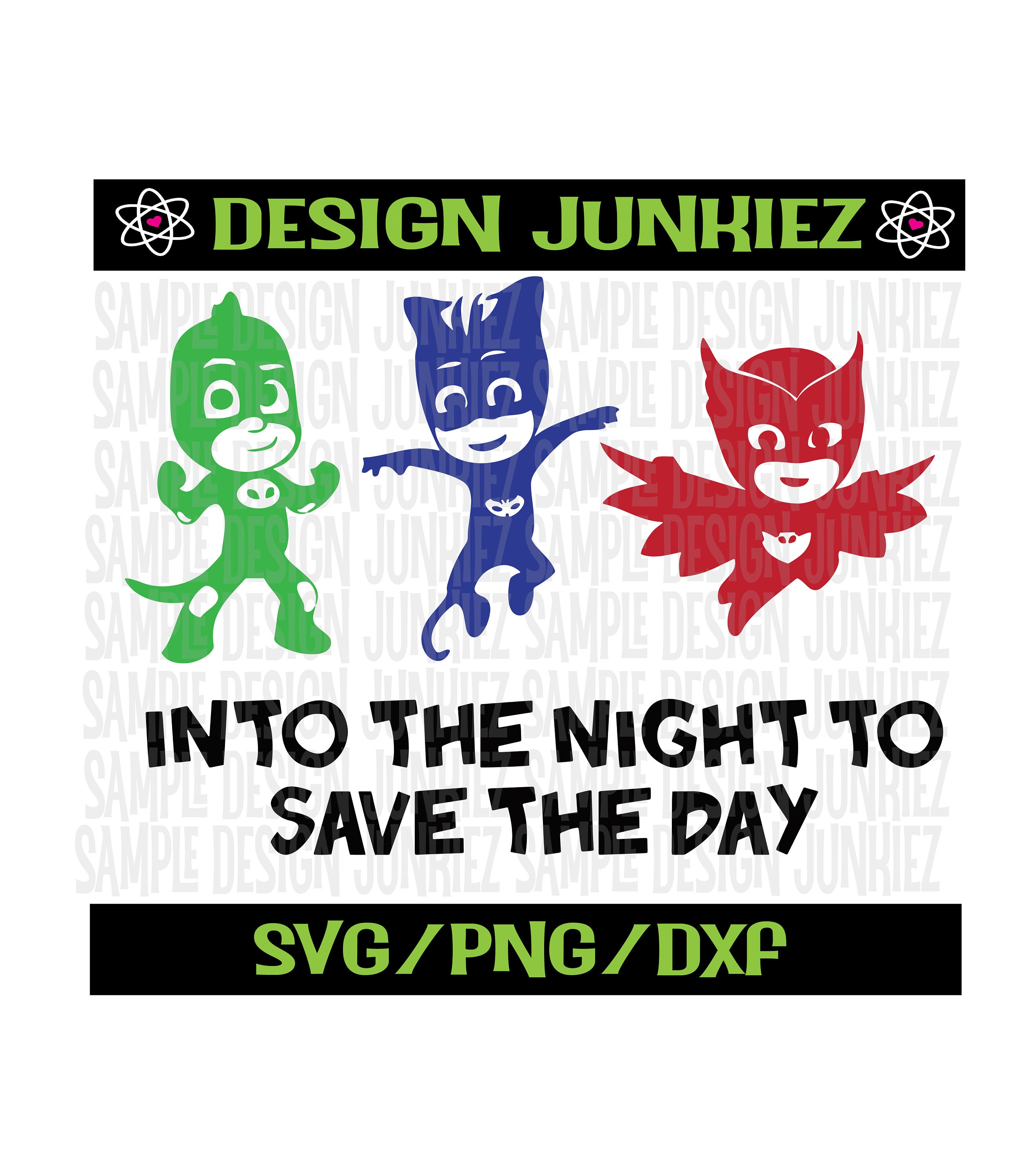 Download Pj Masks Into The Night To Save The Day Svg Png Cut File Etsy