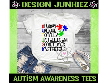 Autism Awareness Tee, Always Unique, Always Awesome