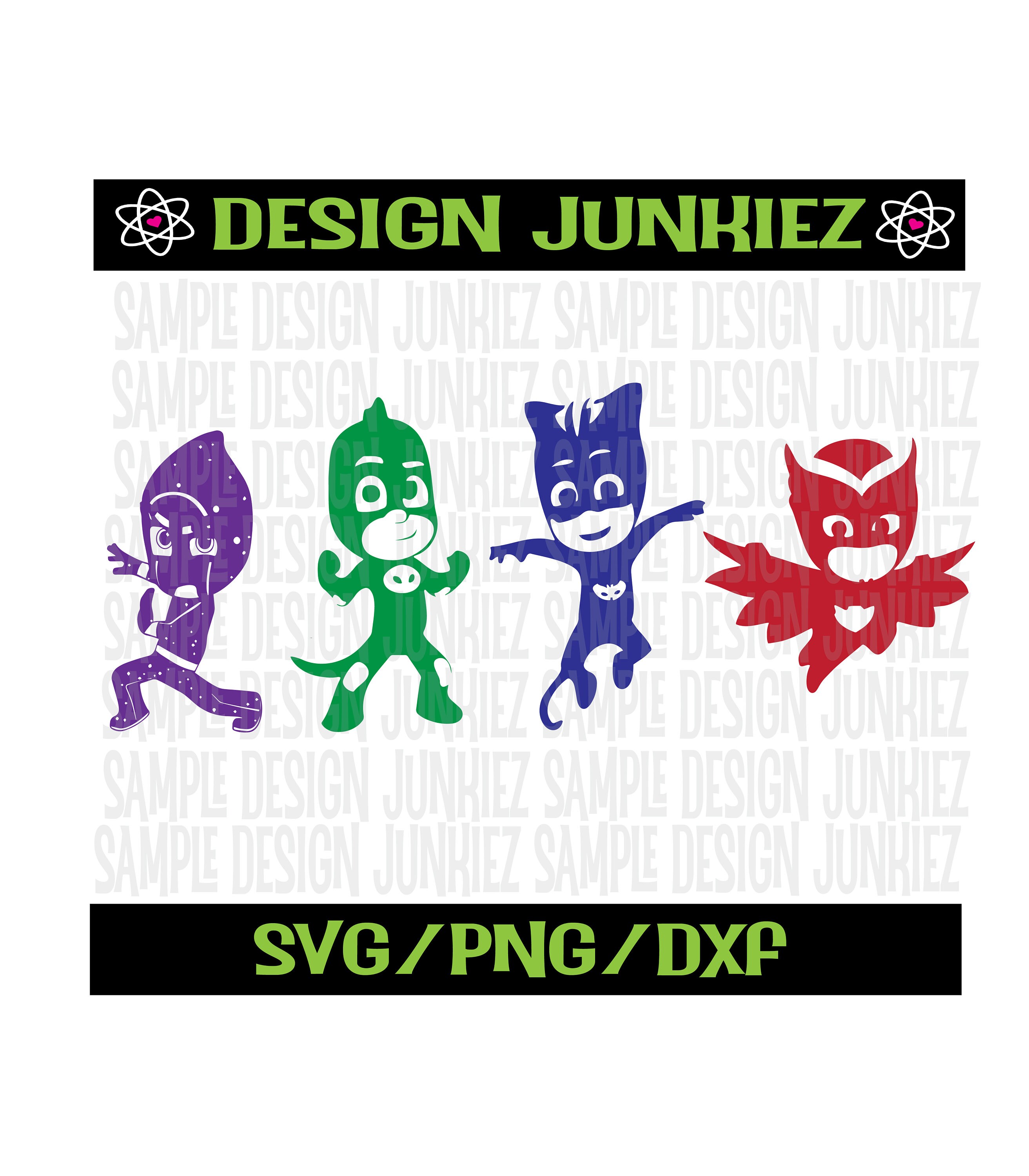 Download Pj Masks Characters Catboy Gekko Ninjalino Night Ninja Owlet Svg Png Cut File