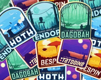 Galaxy Inspired Travel Stickers