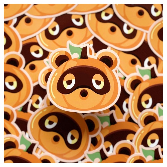 Tom Nook Pumpkin Inspired Sticker Etsy Tom Nook Pumpkin Inspired Sticker Etsy