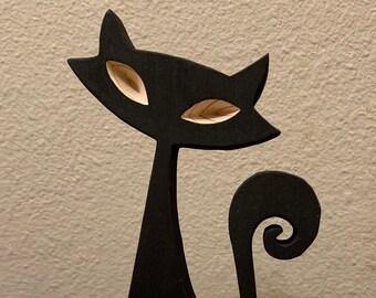 PINK Atomic Space Cats Wall Art Mid Century Laser Sculpture Mod Lovers PINK Atomic Space Cats Wall Art Mid Century Laser Sculpture Mod Lovers