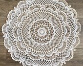 Large crochet doily, table centerpiece, tablecloth, vintage decor, home decor