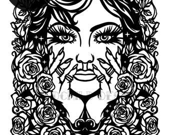 rapunzel papercutting template vinyl template personal use etsy