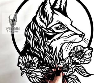 Woodland Fox Papercutting Template SVG JPEG Vinyl Silhouette Personal Commercial Use Wildchild Designs Paper Cutting Woodland Fox Papercutting Template SVG JPEG Vinyl Silhouette Personal Commercial Use Wildchild Designs Paper Cutting