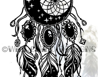 Free Free 79 Crescent Moon Dreamcatcher Vinyl Dream Catcher Svg Free SVG PNG EPS DXF File