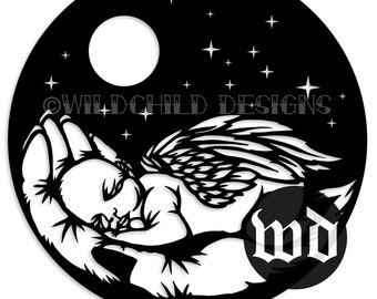Download Sleeping Angel Svg Etsy