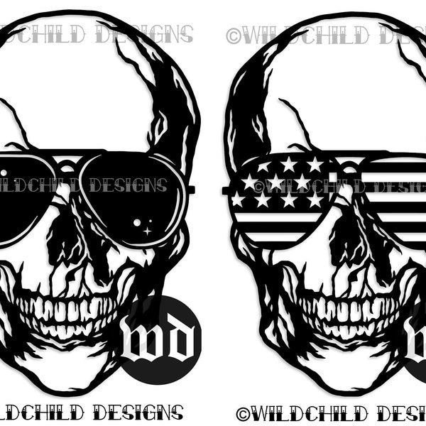 Skull Sunglasses Svg Etsy