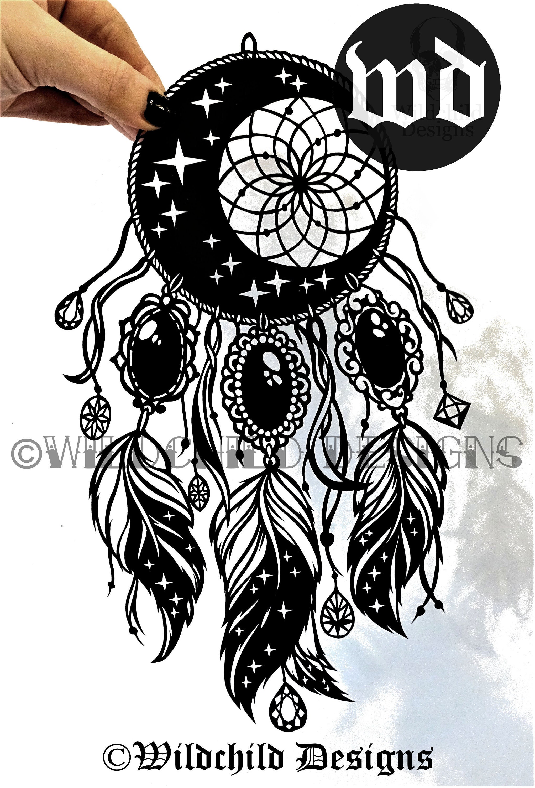 Free Free 154 Crescent Moon Dreamcatcher Vinyl Dream Catcher Svg Free SVG PNG EPS DXF File