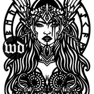 Viking Svg Valkyrie Svg Viking Tattoo Goddess Svg Odin 