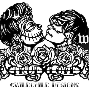 Korte Haired vrouwelijke liefhebbers koppel Papierknipkunst sjabloon, persoonlijk gebruik, Vinyl sjabloon, SVG, JPEG, Wedding Engagement, lesbische sjabloon