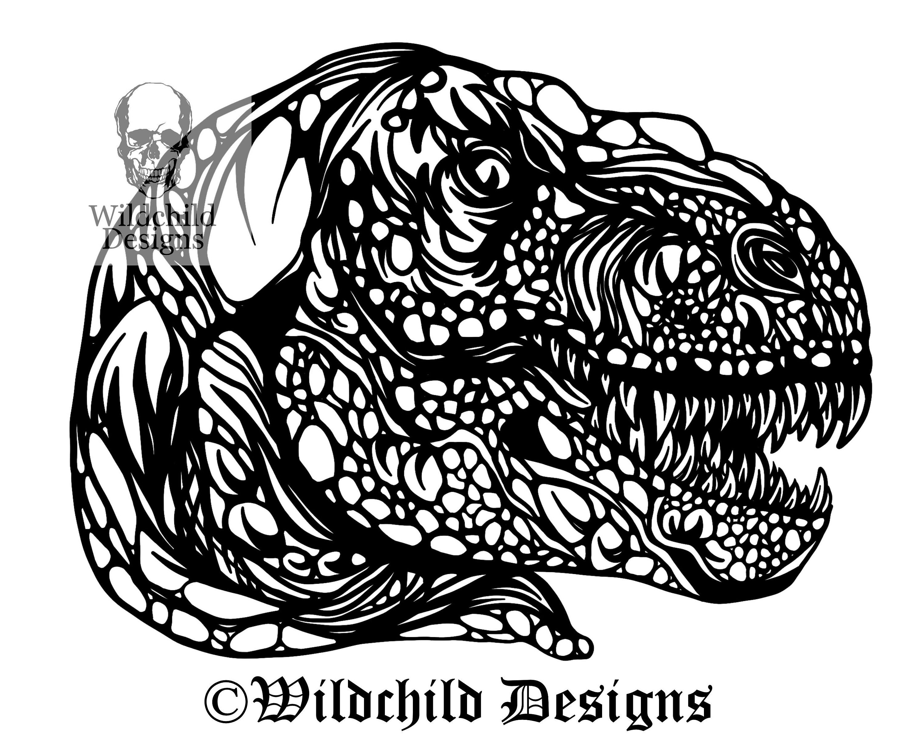 T Rex Dinosaur Head Template