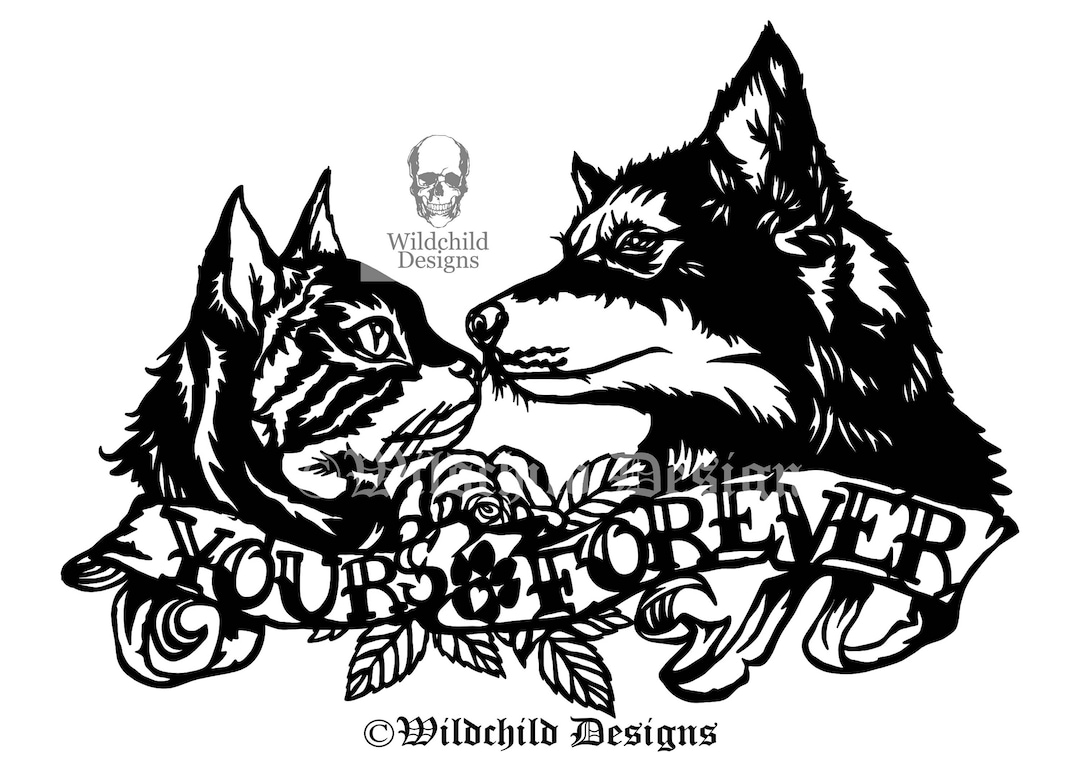 Cat and Dog Paper Cutting Template Personal Use Vinyl - Etsy