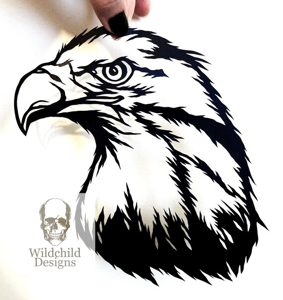Adler Kopf Papier Schneiden Vorlage Kommerzielle Nutzung Etsy