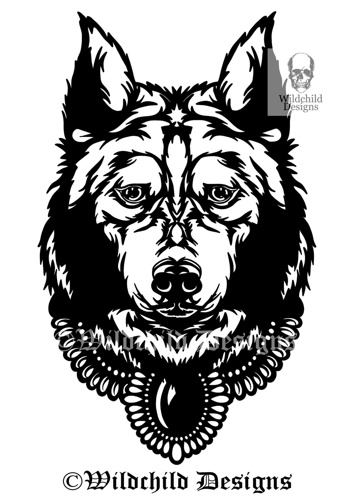 Siberian Husky Paper Cutting Template Commercial Use Vinyl - Etsy