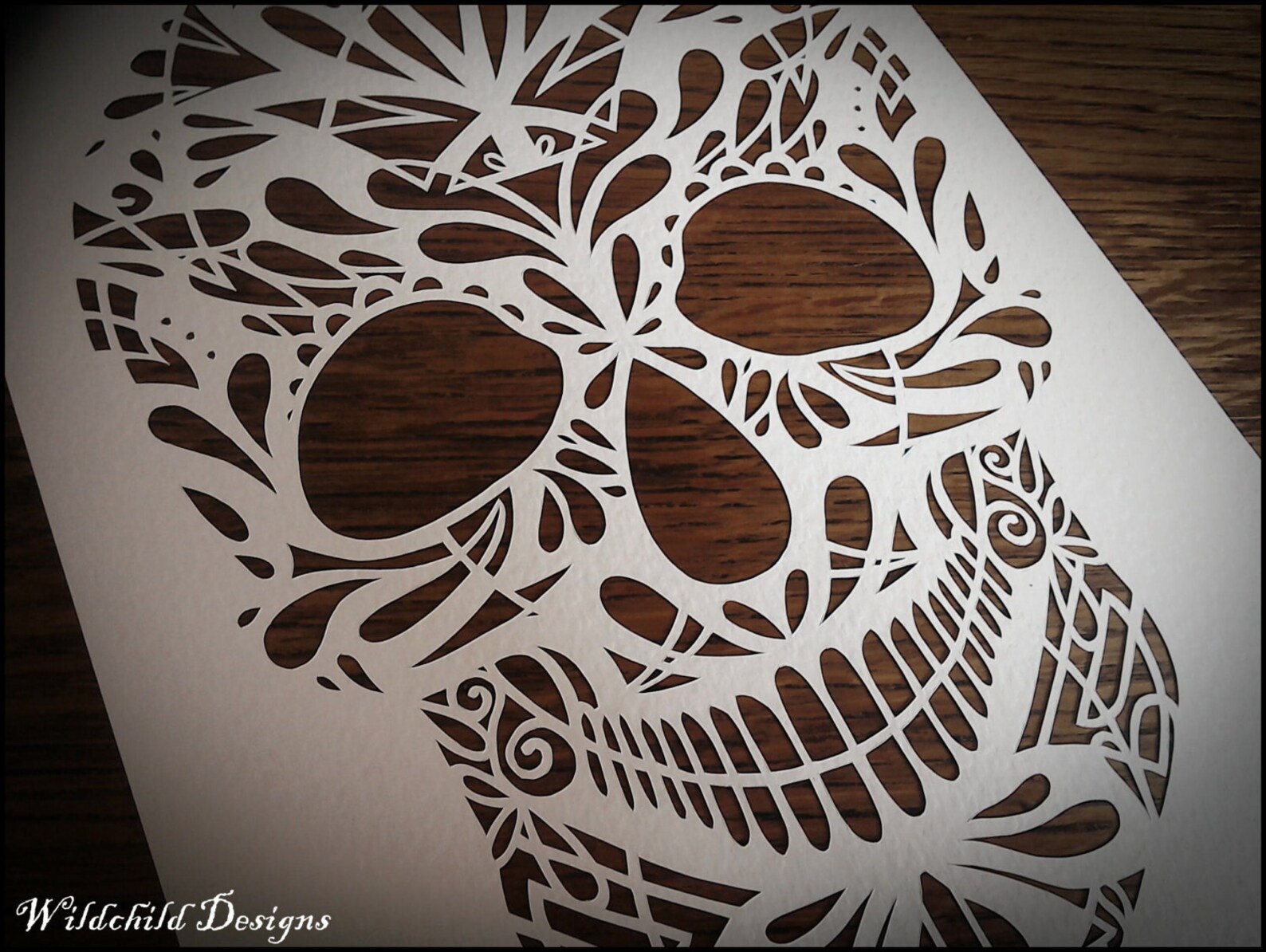 Sugar Skull 001 Paper Cutting Template Personal Use Vinyl Etsy