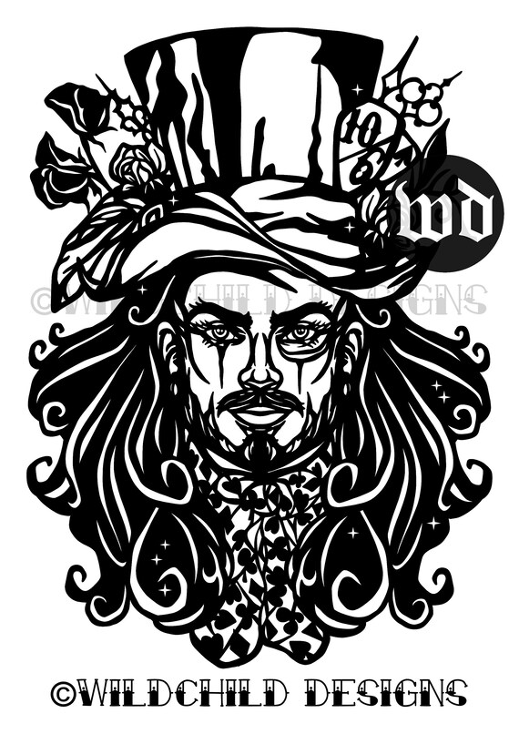 Mad Hatter Stencil
