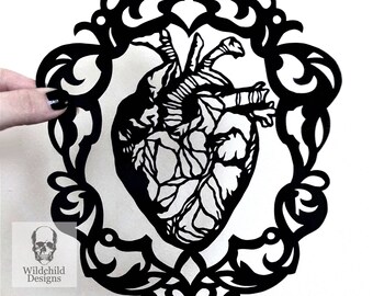 Cameo Heart Papercutting Template, Vinyl, SVG JPEG, Commercial Use, SVG File Cricut Cameo Silhouette Cutting Machine, Valentines Love Design