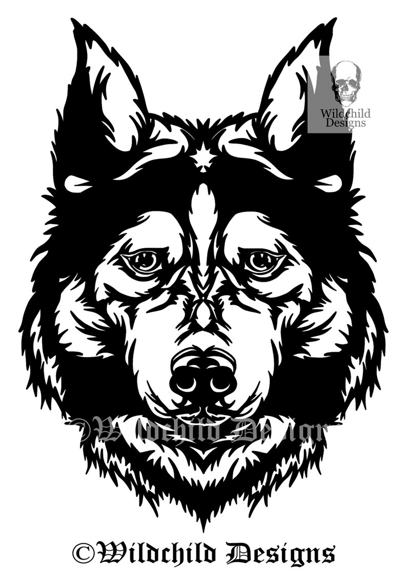 Siberian Husky Paper Cutting Template Commercial Use Vinyl - Etsy