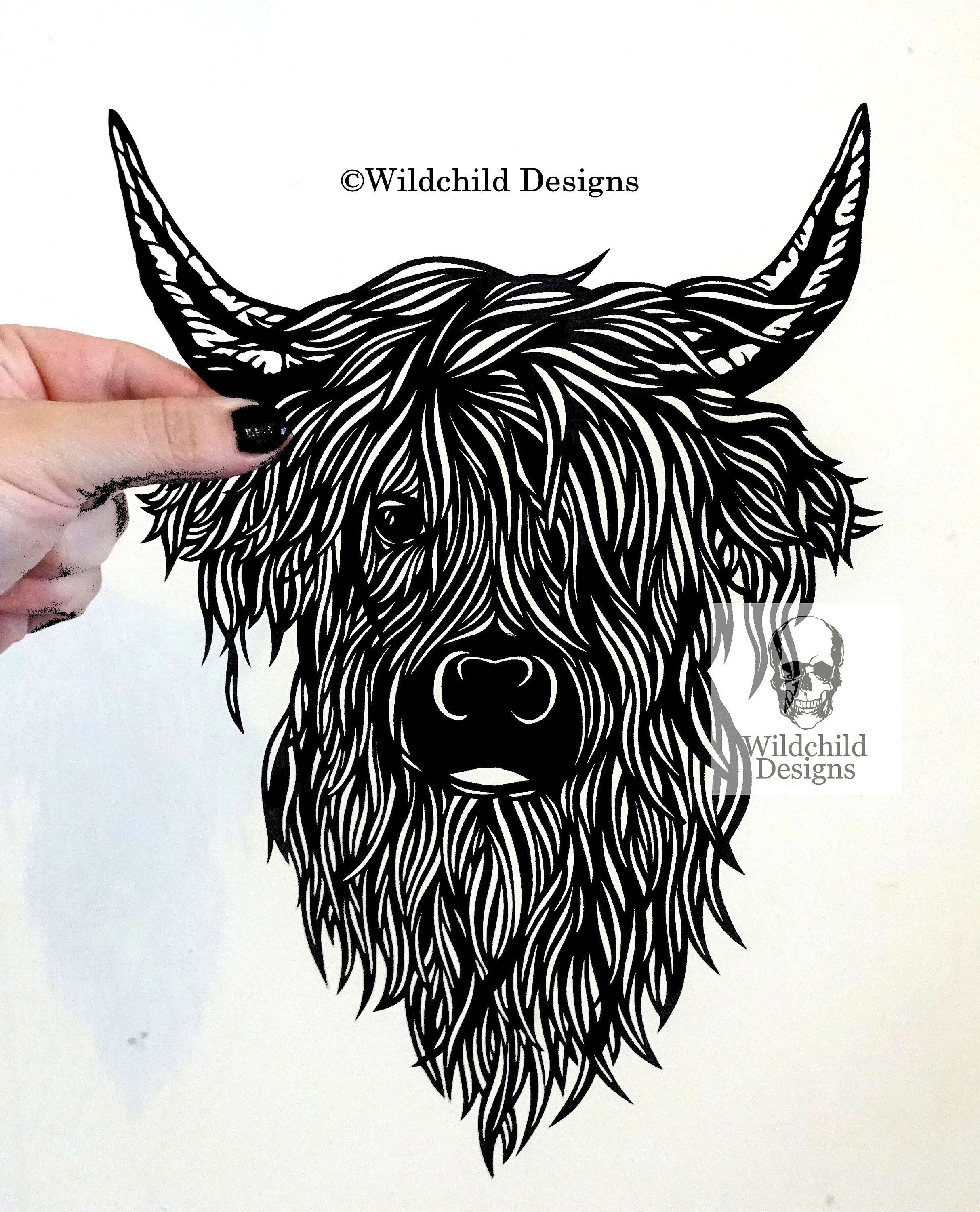 Printable Highland Cow Template