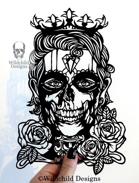 Download Free Prince Charming Day Of The Dead Male Sugar Skull Paper Cutting Etsy SVG Cut Files