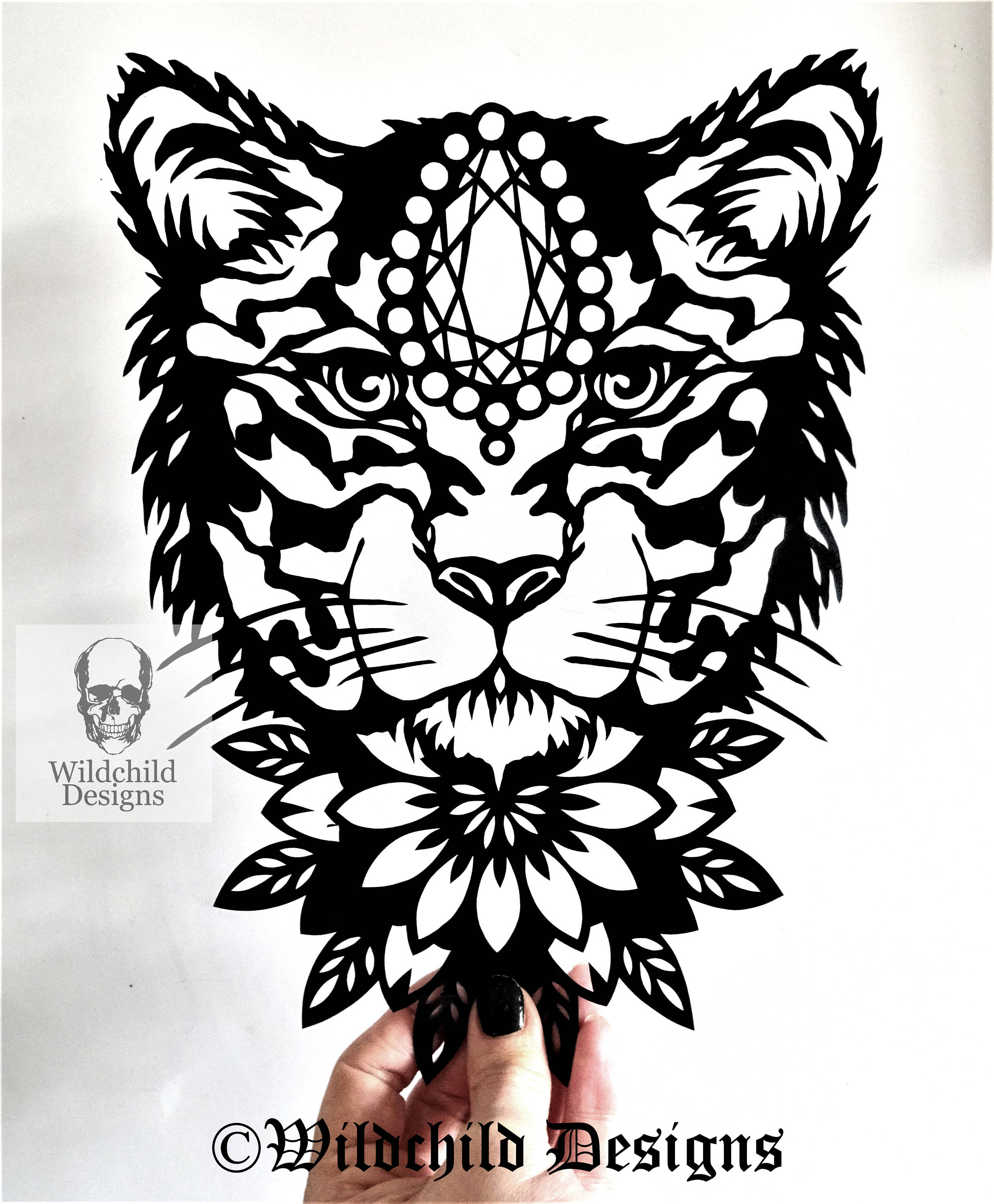 Download Tattoo Leopard Papercutting Template Vinyl Template SVG | Etsy