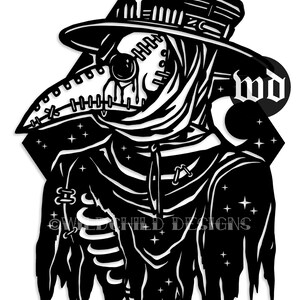 Plague Doctor Papercutting Template, Personal Use, Vinyl Template, SVG ...