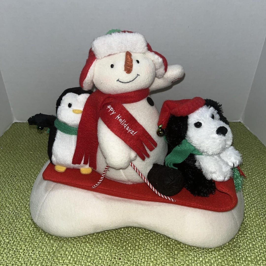 Hallmark 2007 Jingle Pals Snow What Fun Sledders Snowmen Animated Watch ...