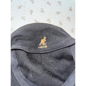 Kangol Tropic 504 Ventair Flat Cap Black Ivy Hat Embroidered Logo Mens Large image 2