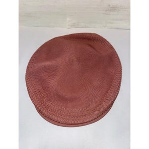 Vintage Kangol Design 504 Flat Cap Mauve Pink Made in England Mens Medium Hat image 1