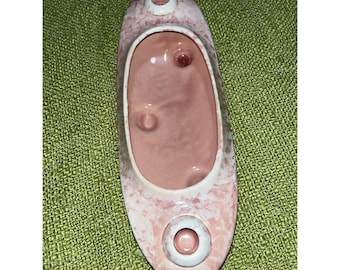 Cuenco de cerámica vintage McCoy, Brush USA, n.° 112, maceta, portavelas