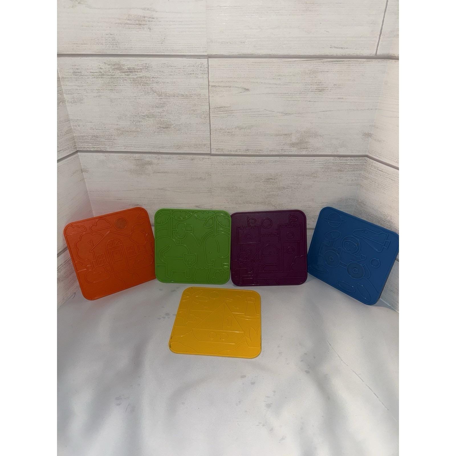 Tupperware Tuppertoys 1990 Picture Plates (5) Set/rubbing Double Sided ...