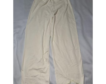 Shadowline Pajama Bottom Lace Hem Large Cream  60s
