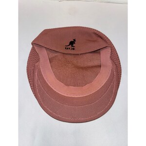 Vintage Kangol Design 504 Flat Cap Mauve Pink Made in England Mens Medium Hat image 2