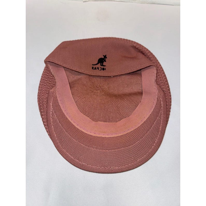 Vintage Kangol Design 504 Flat Cap Mauve Pink Made in England Mens Medium Hat image 2