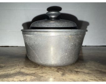 Vintage Wearever Aluminium Mini-Topf mit Deckel 1 Tasse Butterschmelzer Stieltopf
