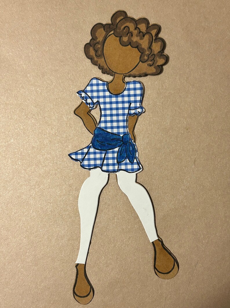 Hand-colored Julie Nutting Chiara Paper Doll Die Cut for Slimline Card ...