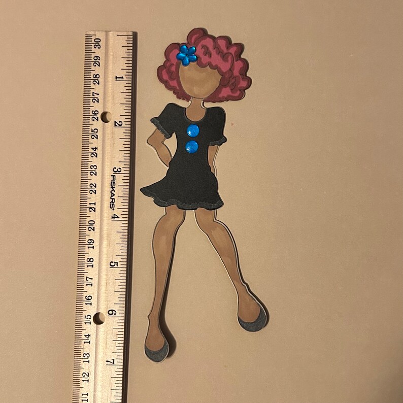 Hand-colored Julie Nutting Chiara Paper Doll Die Cut for Slimline Card ...