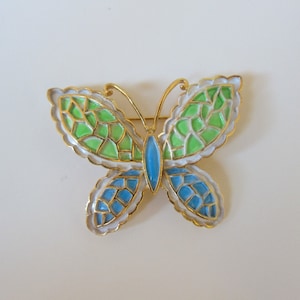 Enamel Butterfly Brooch