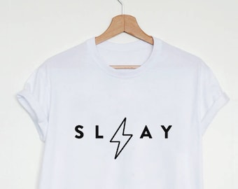 Feministisches T-Shirt, Slay, Girl Power, T-Shirt, stilvolle Mode Neuheit T-Shirt
