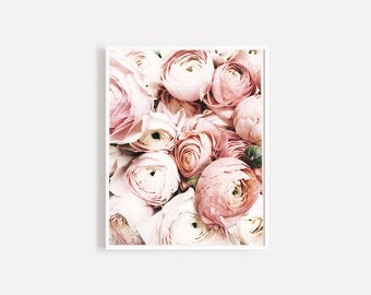 Peony Bouquet Print - Poster - Floral Print - Botanical Print - Pink Wall Art