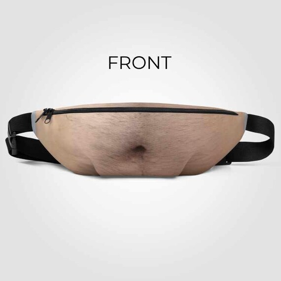 Gag Gift Fanny Pack Stomach Print Men's Belly Fanny Pack, Fat