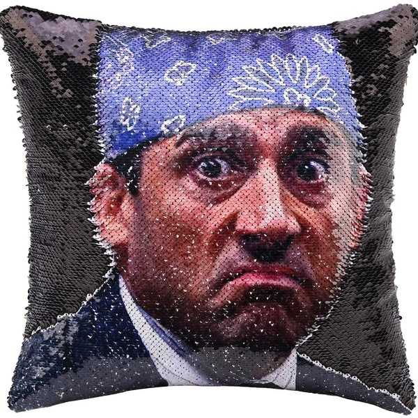 Michael Gary Scott Two-Tone Sequin Pillow Cover - 16" x 16" - Gift - PIllow Cover - Sequin Pillow Case - Home Decor