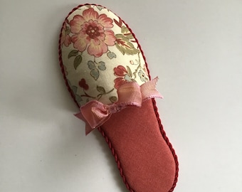 Pink floral scissor slipper. Sewing scissors Sewing notions.