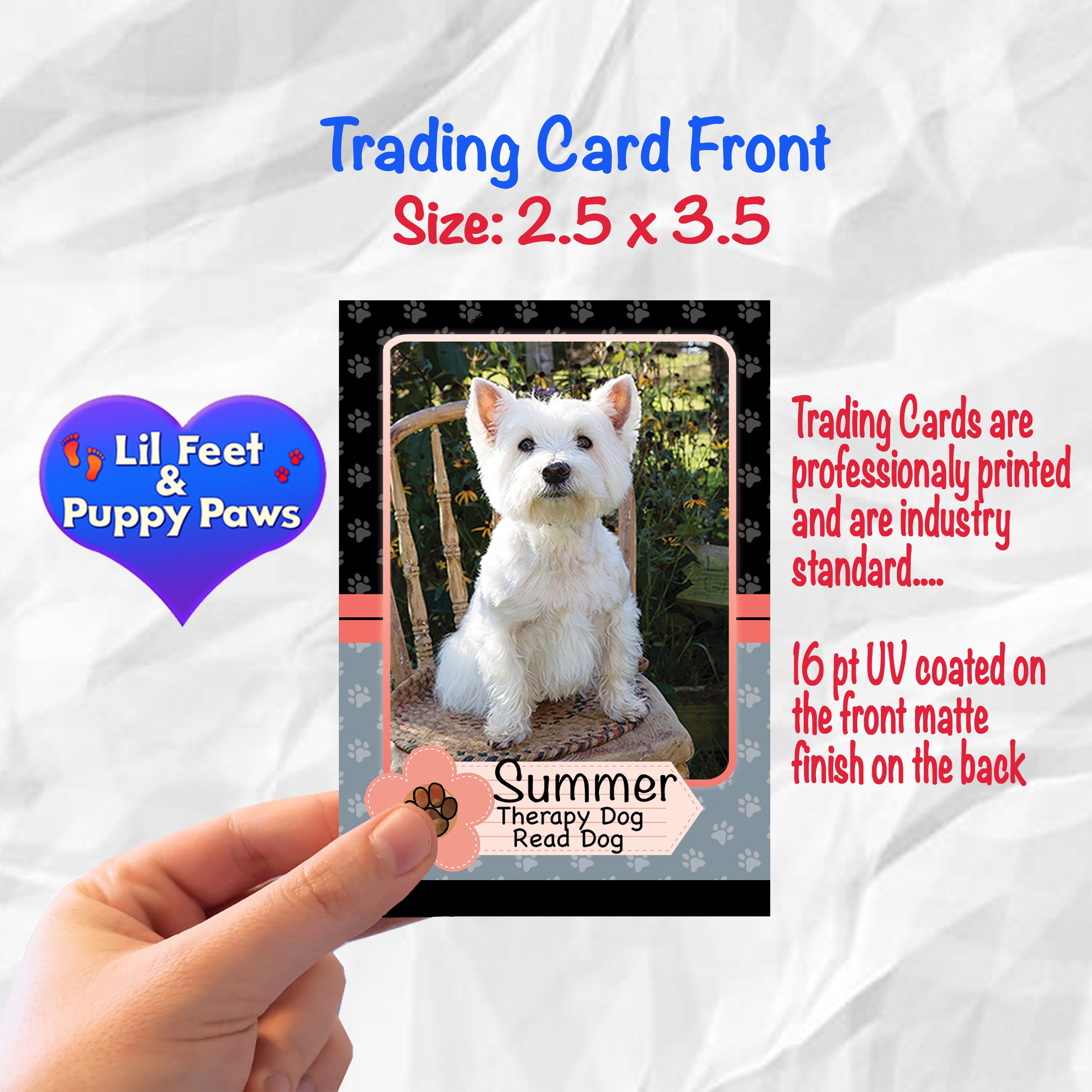 Dog Trading Cards Dog Cards Custom Service Dog Cards Etsy