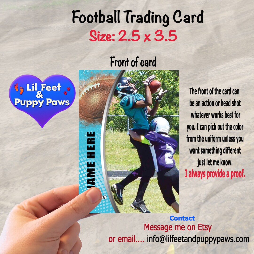 Sports Trading Card, Football Trading Cards Custom Football Cards