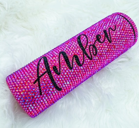 Personalized Name Rhinestone Tumbler Etsy